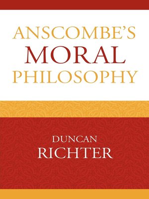 cover image of Anscombe's Moral Philosophy